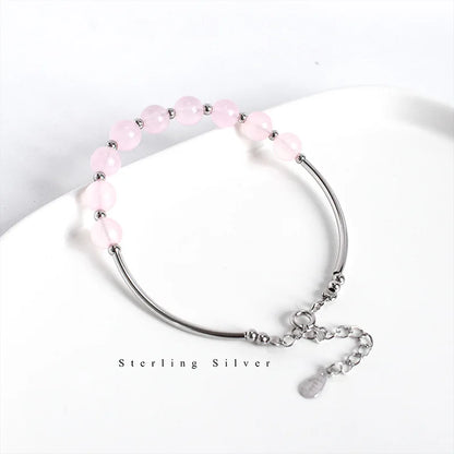 925 Sterling Silver Strand Bracelets Bangles for Women Female Fine Jewelry Accessories