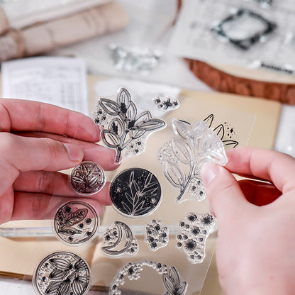 CAWPURI Retro Silicone Transparent Seal Stamp Set – DIY Handbook Decor