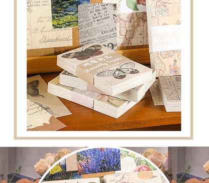 CAWPURI Past Notes Series Hand Account Material Paper Cute Retro Non-sticky Stickers 60 Material Books Wholesale