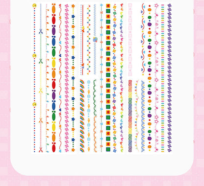 CAWPURI Boundary Guard Strip Stickers – 6Pcs Washi Paper Cut Film for Handbooks