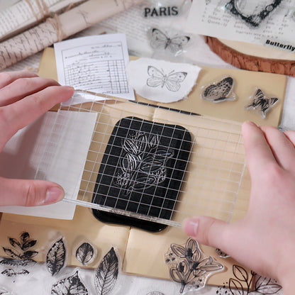 CAWPURI Retro Silicone Transparent Seal Stamp Set – DIY Handbook Decor