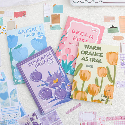 CAWPURI Half - Sugar Diary Handbook Sticker Book – 30 Adorable Designs