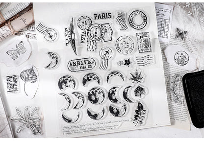 CAWPURI Retro Silicone Transparent Seal Stamp Set – DIY Handbook Decor