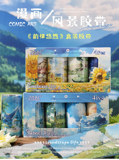 CAWPURI Rhythm Leisurely Landscaping Tape – 4 Rolls for Handbooks