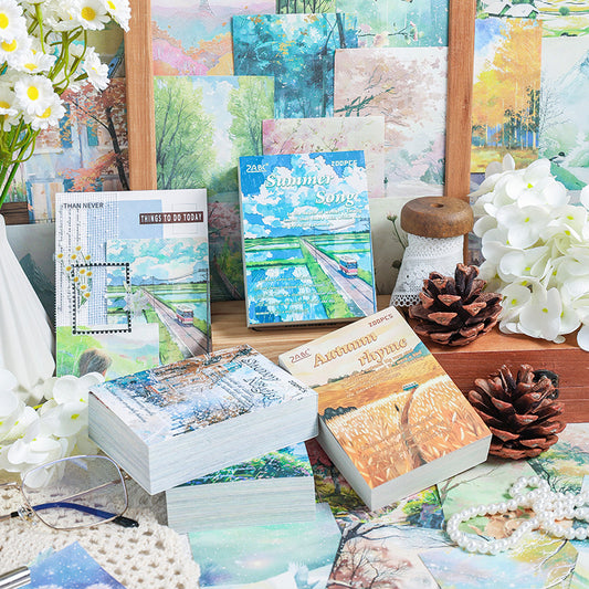 CAWPURI Four - Season Sticky Note Book – 200 Sheets of Scenic Designs