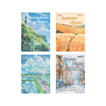 CAWPURI Four - Season Sticky Note Book – 200 Sheets of Scenic Designs