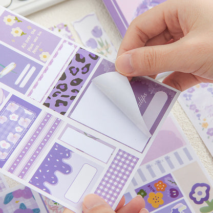 CAWPURI Half - Sugar Diary Handbook Sticker Book – 30 Adorable Designs
