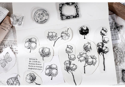 CAWPURI Retro Silicone Transparent Seal Stamp Set – DIY Handbook Decor
