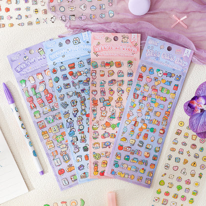 CAWPURI Fun Market Cute Cartoon Handbook Stickers – 20 Adorable Designs