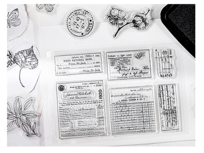 CAWPURI Retro Silicone Transparent Seal Stamp Set – DIY Handbook Decor