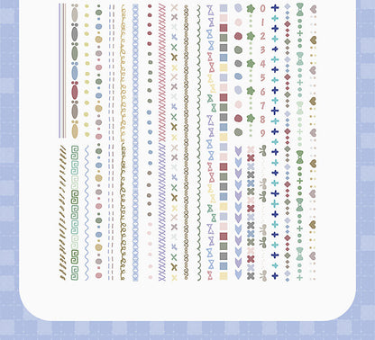 CAWPURI Boundary Guard Strip Stickers – 6Pcs Washi Paper Cut Film for Handbooks