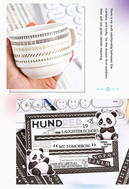 CAWPURI Boundary Guard Strip Stickers – 6Pcs Washi Paper Cut Film for Handbooks