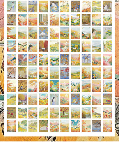 CAWPURI Four - Season Sticky Note Book – 200 Sheets of Scenic Designs