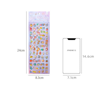 CAWPURI Fun Market Cute Cartoon Handbook Stickers – 20 Adorable Designs