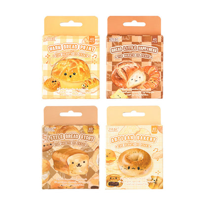 CAWPURI Yuezhen Cute Bread Handbook Stickers – 20 Adorable Designs