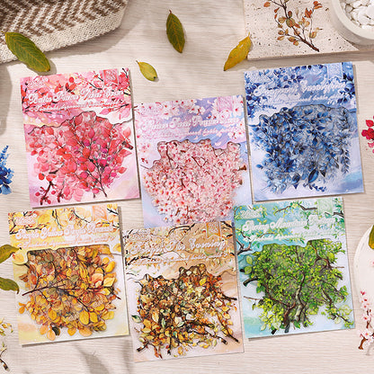 CAWPURI Chun Yu Muye Sticker Pack – 20PCS Floral Delights