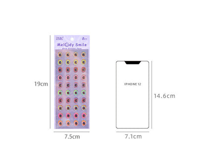 CAWPURI Emoji Symphony Stickers – 8PCS Waterproof PET for Handbooks & DIY