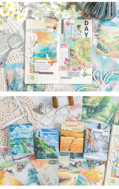 CAWPURI Four - Season Sticky Note Book – 200 Sheets of Scenic Designs