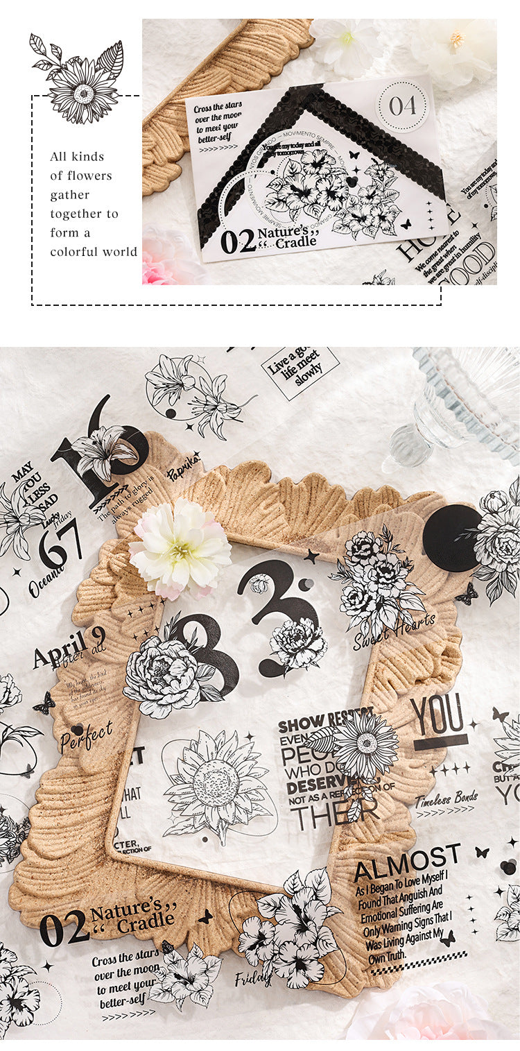 Palace Flower Film Cutting Tape – Retro English Landscaping Design