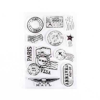 CAWPURI Retro Silicone Transparent Seal Stamp Set – DIY Handbook Decor