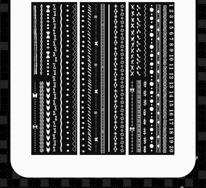 CAWPURI Boundary Guard Strip Stickers – 6Pcs Washi Paper Cut Film for Handbooks