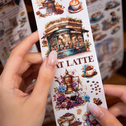 Coffee Theme Handbook Tape – 6 Rolls of Caffeinated Designs