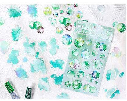 CAWPURI Glazed Sugar Heart Stickers – 4PCS Waterproof PET for Handbooks & DIY