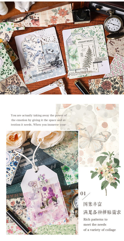 CAWPURI Mihua Manyuan Material Book – 100 Retro Pattern Sheets for Handbooks