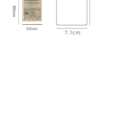 CAWPURI Past Notes Series Hand Account Material Paper Cute Retro Non-sticky Stickers 60 Material Books Wholesale
