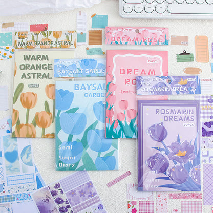 CAWPURI Half - Sugar Diary Handbook Sticker Book – 30 Adorable Designs