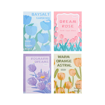 CAWPURI Half - Sugar Diary Handbook Sticker Book – 30 Adorable Designs