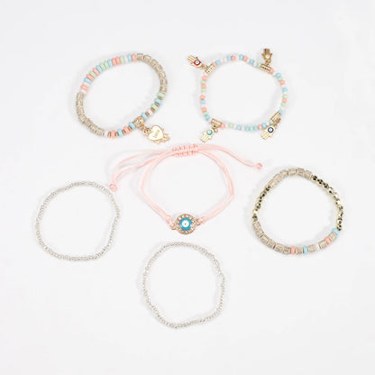 Stackable Big Eye Bracelets for Women, BohemianEvil Multilayer Stretch Hippie Stack Beads Bracelet