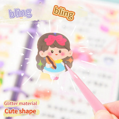 CAWPURI 200p Kawaii Stickers for Kids Cute Stationary Aesthetic Diary Decoration Art Supplies Stickers for Scrapbooking Lot Korean Paper