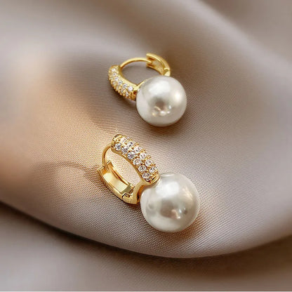 Light Luxury Simple Classic Pearl Drop Earrings