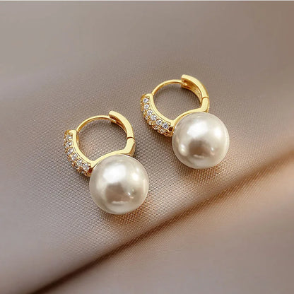 Light Luxury Simple Classic Pearl Drop Earrings