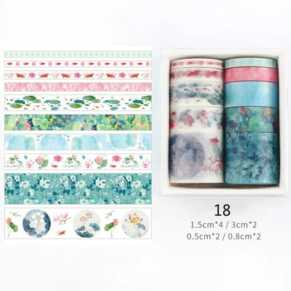 CAWPURI 26 Designs 10pcs/box Cute Cartoon Animals Washi Tapes Scrapbooking DIY Deco Creative Japanese Kawaii Masking Tapes