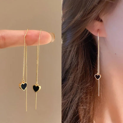 Line Long Hanging Earrings