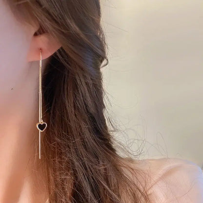 Line Long Hanging Earrings