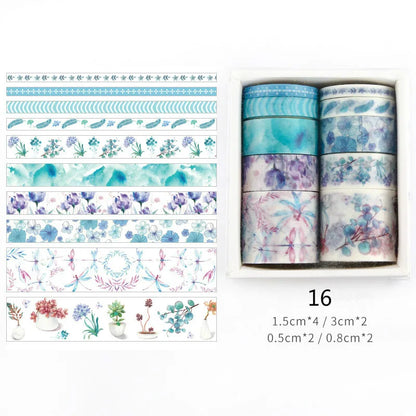 CAWPURI 26 Designs 10pcs/box Cute Cartoon Animals Washi Tapes Scrapbooking DIY Deco Creative Japanese Kawaii Masking Tapes