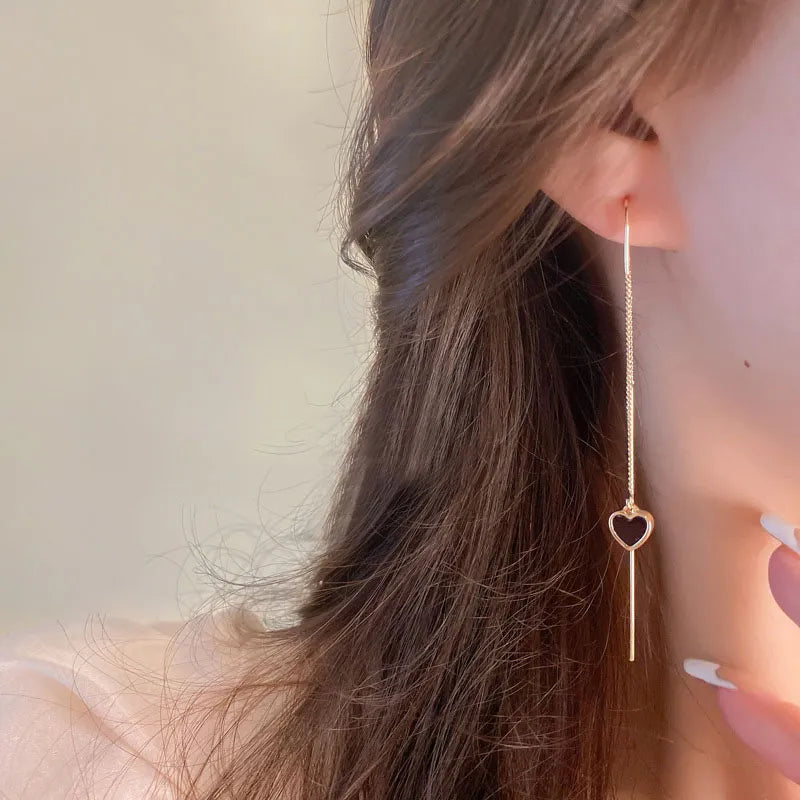 Line Long Hanging Earrings