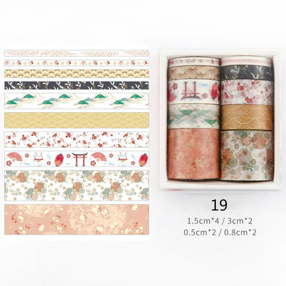 CAWPURI 26 Designs 10pcs/box Cute Cartoon Animals Washi Tapes Scrapbooking DIY Deco Creative Japanese Kawaii Masking Tapes