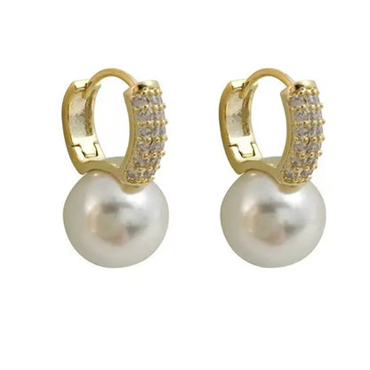 Light Luxury Simple Classic Pearl Drop Earrings