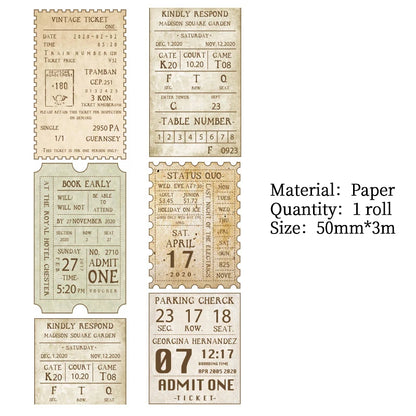 CAWPURI 1 roll 3m*50mm Vintage Washi tape Euro-american style Decorative Scrapbooking tape Diy Diary Album Collage material