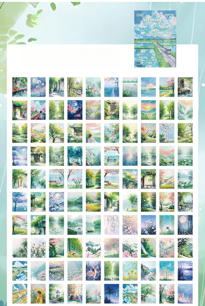 CAWPURI Four - Season Sticky Note Book – 200 Sheets of Scenic Designs