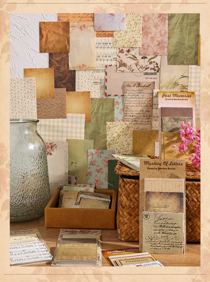 CAWPURI Country Garden Handbook Stickers – 60 Sheets, 6 Retro Styles