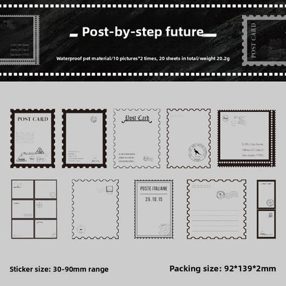 CAWPURI Imprint Collection Stickers – 20PCS Waterproof PET for Handbooks & Crafts