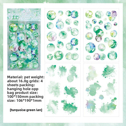 CAWPURI Glazed Sugar Heart Stickers – 4PCS Waterproof PET for Handbooks & DIY