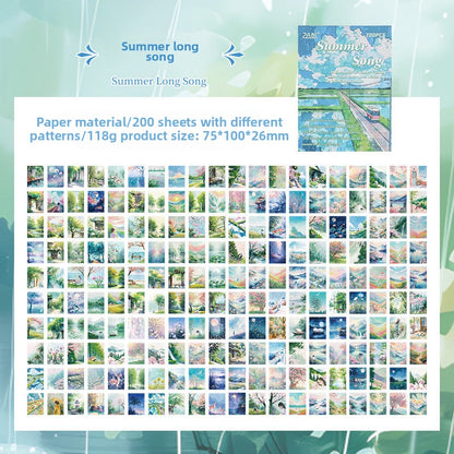 CAWPURI Four - Season Sticky Note Book – 200 Sheets of Scenic Designs