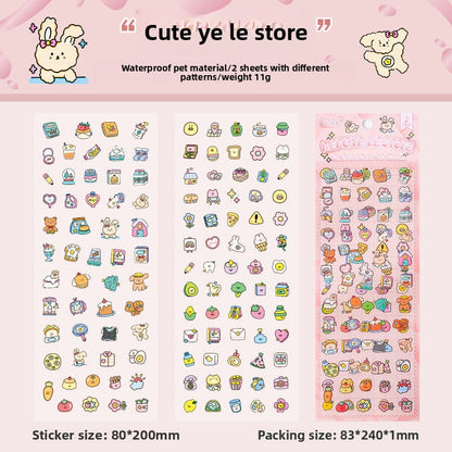 CAWPURI Fun Market Cute Cartoon Handbook Stickers – 20 Adorable Designs