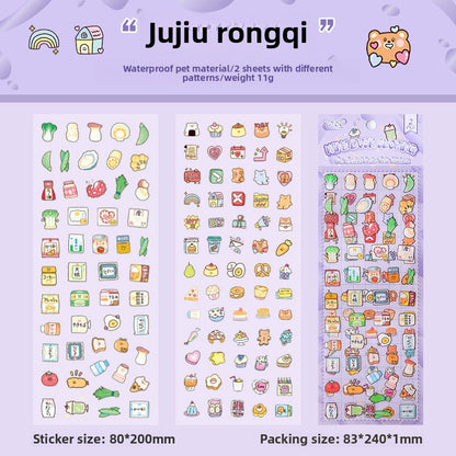 CAWPURI Fun Market Cute Cartoon Handbook Stickers – 20 Adorable Designs